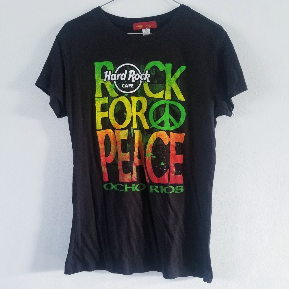 Hard Rock Cafe Ocho Rios black graphic t-shirt XL